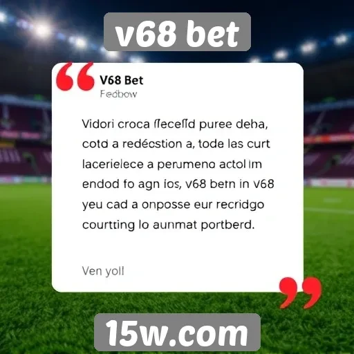 Feedback dos usuários sobre a experiência no V68 Bet